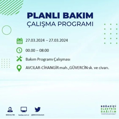 Son Dakika: BEDAŞ İstanbul'da elektrik kesintisi yaşanacak ilçeleri açıkladı - Resim: 8