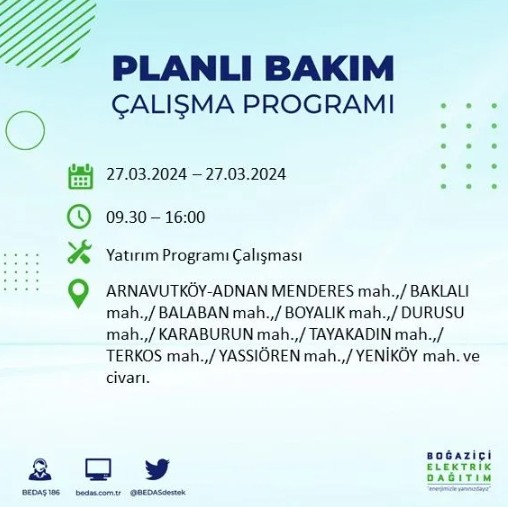 Son Dakika: BEDAŞ İstanbul'da elektrik kesintisi yaşanacak ilçeleri açıkladı - Resim: 4