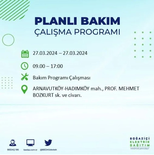 Son Dakika: BEDAŞ İstanbul'da elektrik kesintisi yaşanacak ilçeleri açıkladı - Resim: 5