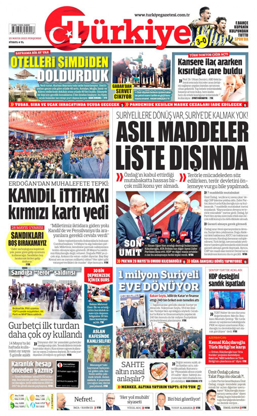 İşte Türkiye'nin nabzını tutan gazetelerin 25 Mayıs manşetleri... - Resim: 5