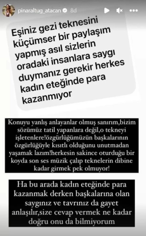 Pınar Altuğ eşini eleştirenlere tepki gösterdi! 'Herkes kadın eteğinde para kazanmıyor' yorumu çileden çıkardı - Resim: 8