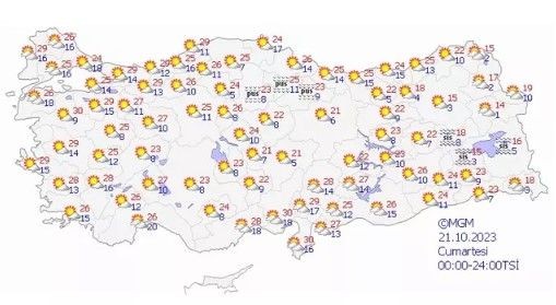 Pastırma sıcakları yolda! 6-7 derece birden yükselecek! Meteoroloji gün gün açıkladı: İstanbul, Ankara, İzmir 20-24 Ekim hava durumu - Resim: 18