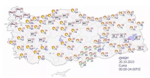Pastırma sıcakları yolda! 6-7 derece birden yükselecek! Meteoroloji gün gün açıkladı: İstanbul, Ankara, İzmir 20-24 Ekim hava durumu - Resim: 17