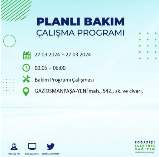 Son Dakika: BEDAŞ İstanbul'da elektrik kesintisi yaşanacak ilçeleri açıkladı - Resim: 36