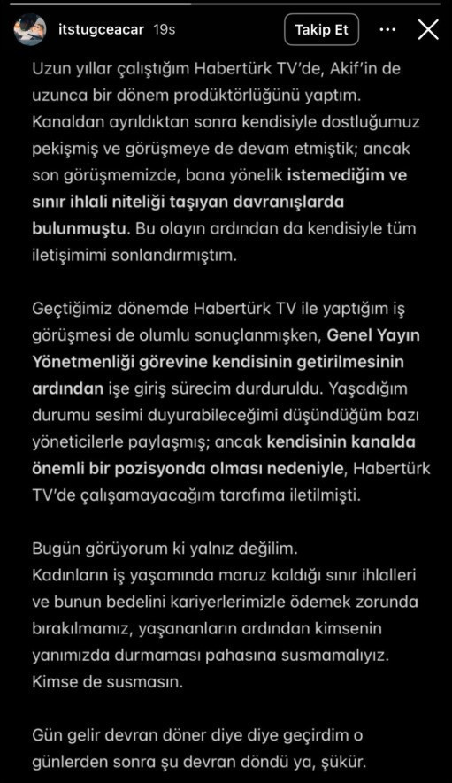 Eski Habert&uuml;rk &ccedil;alışanı Tuğ&ccedil;e Acar'dan yeni iddia: Mehmet Akif Ersoy sınır ihlali yaptı - Resim : 1
