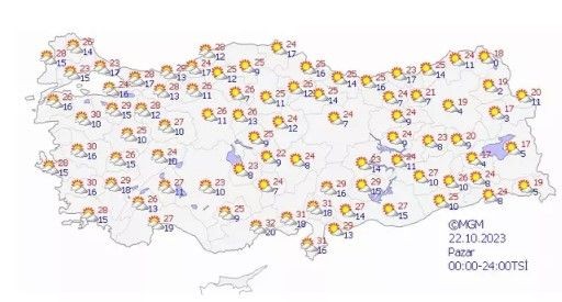 Pastırma sıcakları yolda! 6-7 derece birden yükselecek! Meteoroloji gün gün açıkladı: İstanbul, Ankara, İzmir 20-24 Ekim hava durumu - Resim: 19
