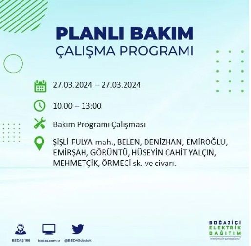 Son Dakika: BEDAŞ İstanbul'da elektrik kesintisi yaşanacak ilçeleri açıkladı - Resim: 14