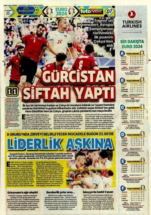 Türkiye - Portekiz karşılaşması: Montella’nın hatalı 11'i | 23 Haziran gazete manşetleri - Resim: 21