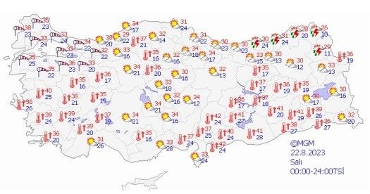 Klimaları, vantilatörleri açın! Aşırı sıcaklar geri geldi! Gölgeler de kurtaramayacak, 10 derece birden yükseliyor... | 20 Ağustos il il hava durumu - Resim: 18