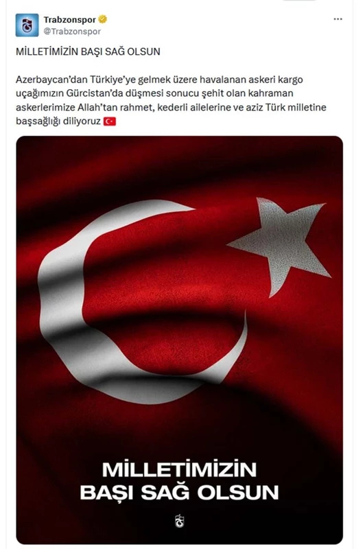 TFF ve 4 Büyükler’den şehitlerimiz için başsağlığı mesajı - Resim: 5