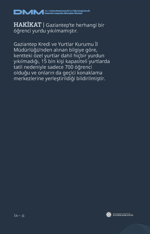 İletişim Başkanlığı'ndan vatandaşları doğru yönlendirmek adına 'Deprem Dezenformasyon Bültenleri': Yalan ve Hakikat karşı karşıya getirildi - Resim: 72
