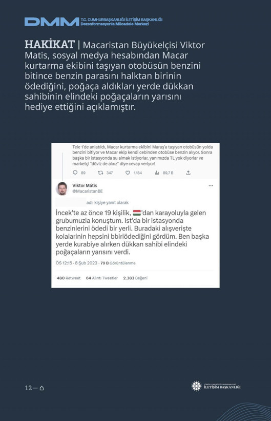 İletişim Başkanlığı'ndan vatandaşları doğru yönlendirmek adına 'Deprem Dezenformasyon Bültenleri': Yalan ve Hakikat karşı karşıya getirildi - Resim: 52