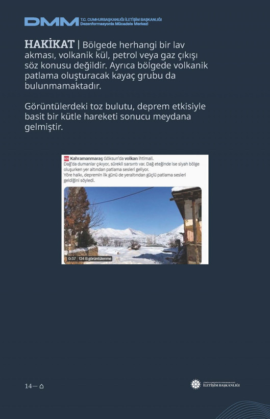 İletişim Başkanlığı'ndan vatandaşları doğru yönlendirmek adına 'Deprem Dezenformasyon Bültenleri': Yalan ve Hakikat karşı karşıya getirildi - Resim: 131
