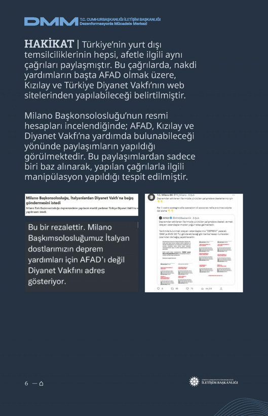 İletişim Başkanlığı'ndan vatandaşları doğru yönlendirmek adına 'Deprem Dezenformasyon Bültenleri': Yalan ve Hakikat karşı karşıya getirildi - Resim: 46