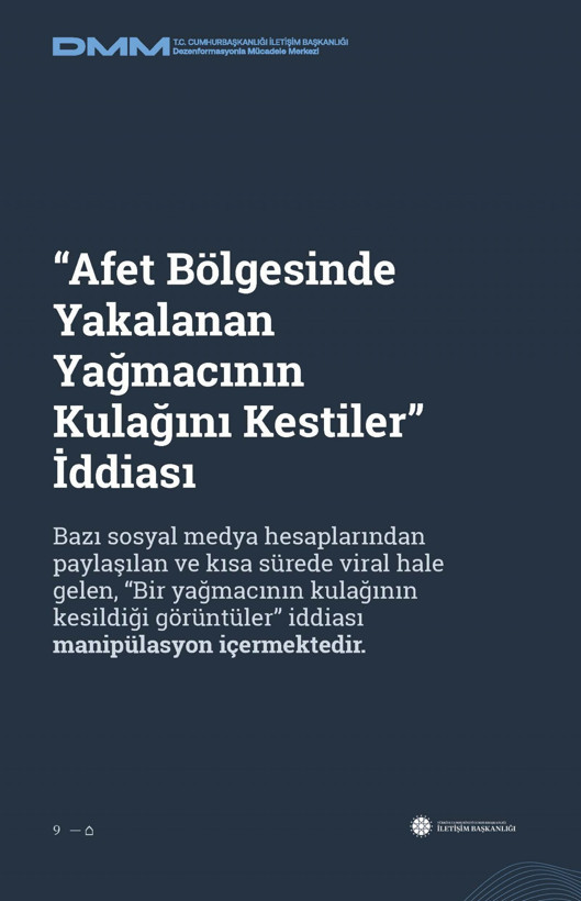 İletişim Başkanlığı'ndan vatandaşları doğru yönlendirmek adına 'Deprem Dezenformasyon Bültenleri': Yalan ve Hakikat karşı karşıya getirildi - Resim: 148
