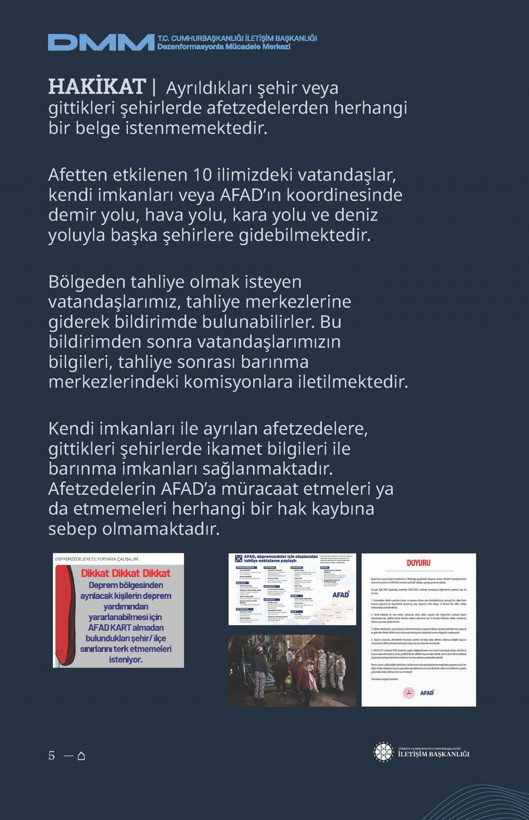 İletişim Başkanlığı'ndan vatandaşları doğru yönlendirmek adına 'Deprem Dezenformasyon Bültenleri': Yalan ve Hakikat karşı karşıya getirildi - Resim: 87