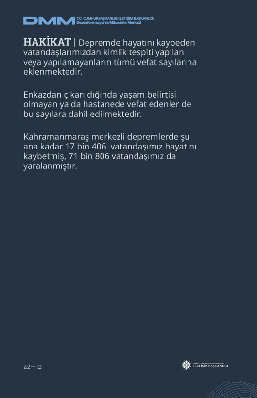 İletişim Başkanlığı'ndan vatandaşları doğru yönlendirmek adına 'Deprem Dezenformasyon Bültenleri': Yalan ve Hakikat karşı karşıya getirildi - Resim: 78