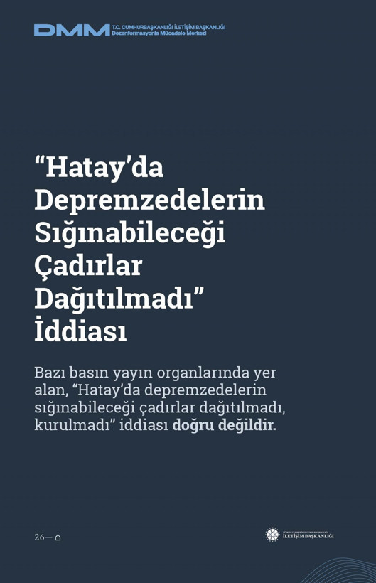 İletişim Başkanlığı'ndan vatandaşları doğru yönlendirmek adına 'Deprem Dezenformasyon Bültenleri': Yalan ve Hakikat karşı karşıya getirildi - Resim: 108
