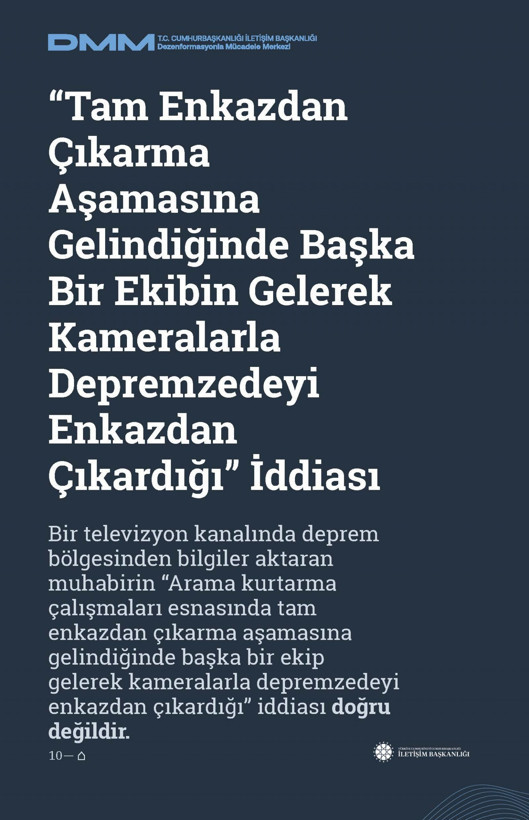 İletişim Başkanlığı'ndan vatandaşları doğru yönlendirmek adına 'Deprem Dezenformasyon Bültenleri': Yalan ve Hakikat karşı karşıya getirildi - Resim: 92