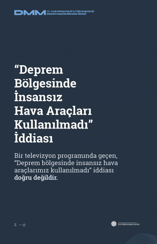 İletişim Başkanlığı'ndan vatandaşları doğru yönlendirmek adına 'Deprem Dezenformasyon Bültenleri': Yalan ve Hakikat karşı karşıya getirildi - Resim: 122