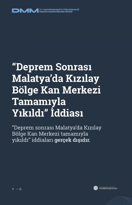 İletişim Başkanlığı'ndan vatandaşları doğru yönlendirmek adına 'Deprem Dezenformasyon Bültenleri': Yalan ve Hakikat karşı karşıya getirildi - Resim: 7