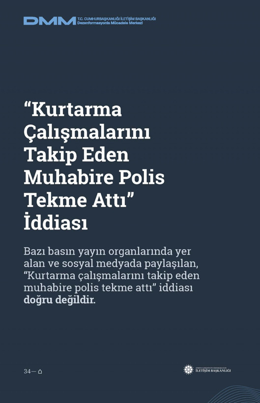 İletişim Başkanlığı'ndan vatandaşları doğru yönlendirmek adına 'Deprem Dezenformasyon Bültenleri': Yalan ve Hakikat karşı karşıya getirildi - Resim: 116