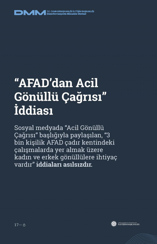 İletişim Başkanlığı'ndan vatandaşları doğru yönlendirmek adına 'Deprem Dezenformasyon Bültenleri': Yalan ve Hakikat karşı karşıya getirildi - Resim: 134
