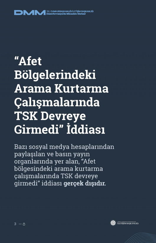 İletişim Başkanlığı'ndan vatandaşları doğru yönlendirmek adına 'Deprem Dezenformasyon Bültenleri': Yalan ve Hakikat karşı karşıya getirildi - Resim: 26