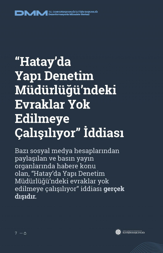 İletişim Başkanlığı'ndan vatandaşları doğru yönlendirmek adına 'Deprem Dezenformasyon Bültenleri': Yalan ve Hakikat karşı karşıya getirildi - Resim: 124