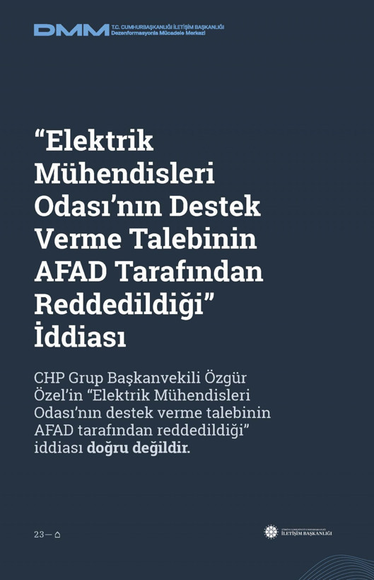 İletişim Başkanlığı'ndan vatandaşları doğru yönlendirmek adına 'Deprem Dezenformasyon Bültenleri': Yalan ve Hakikat karşı karşıya getirildi - Resim: 79