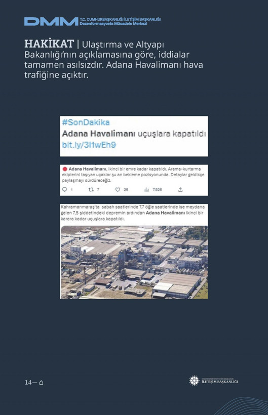 İletişim Başkanlığı'ndan vatandaşları doğru yönlendirmek adına 'Deprem Dezenformasyon Bültenleri': Yalan ve Hakikat karşı karşıya getirildi - Resim: 15