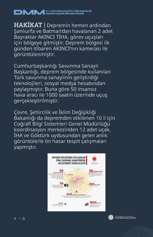 İletişim Başkanlığı'ndan vatandaşları doğru yönlendirmek adına 'Deprem Dezenformasyon Bültenleri': Yalan ve Hakikat karşı karşıya getirildi - Resim: 123