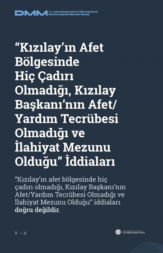 İletişim Başkanlığı'ndan vatandaşları doğru yönlendirmek adına 'Deprem Dezenformasyon Bültenleri': Yalan ve Hakikat karşı karşıya getirildi - Resim: 64
