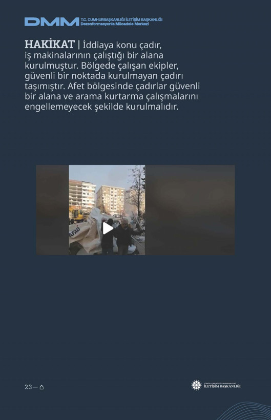 İletişim Başkanlığı'ndan vatandaşları doğru yönlendirmek adına 'Deprem Dezenformasyon Bültenleri': Yalan ve Hakikat karşı karşıya getirildi - Resim: 162