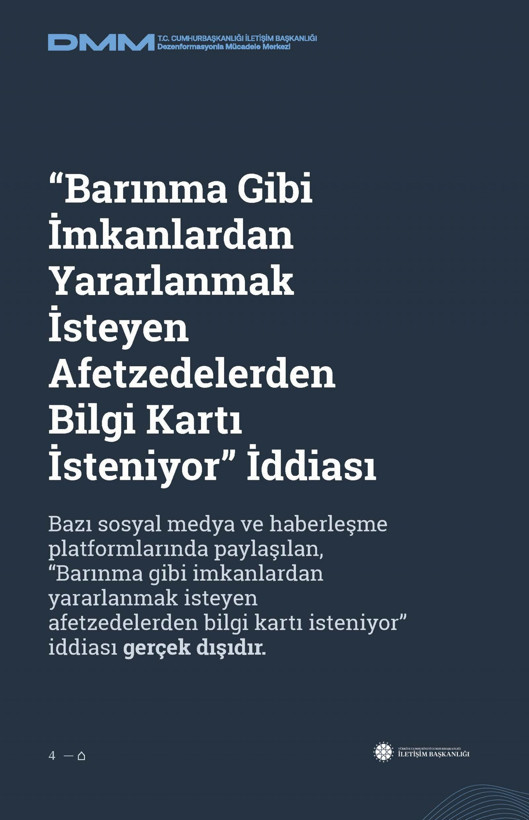 İletişim Başkanlığı'ndan vatandaşları doğru yönlendirmek adına 'Deprem Dezenformasyon Bültenleri': Yalan ve Hakikat karşı karşıya getirildi - Resim: 86