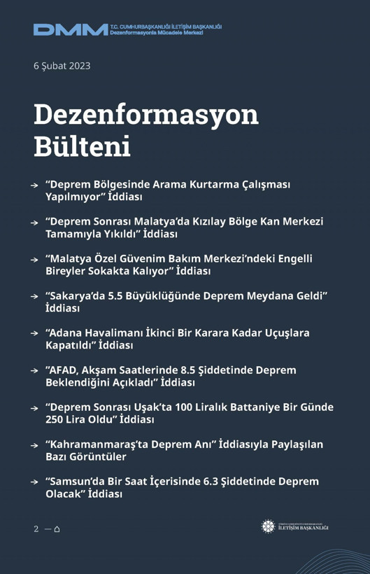 İletişim Başkanlığı'ndan vatandaşları doğru yönlendirmek adına 'Deprem Dezenformasyon Bültenleri': Yalan ve Hakikat karşı karşıya getirildi - Resim: 3