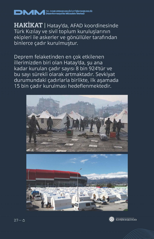 İletişim Başkanlığı'ndan vatandaşları doğru yönlendirmek adına 'Deprem Dezenformasyon Bültenleri': Yalan ve Hakikat karşı karşıya getirildi - Resim: 109