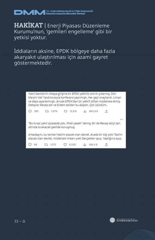 İletişim Başkanlığı'ndan vatandaşları doğru yönlendirmek adına 'Deprem Dezenformasyon Bültenleri': Yalan ve Hakikat karşı karşıya getirildi - Resim: 129