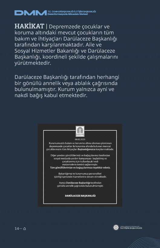 İletişim Başkanlığı'ndan vatandaşları doğru yönlendirmek adına 'Deprem Dezenformasyon Bültenleri': Yalan ve Hakikat karşı karşıya getirildi - Resim: 70
