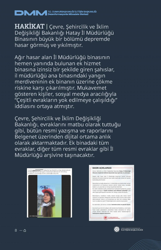 İletişim Başkanlığı'ndan vatandaşları doğru yönlendirmek adına 'Deprem Dezenformasyon Bültenleri': Yalan ve Hakikat karşı karşıya getirildi - Resim: 125
