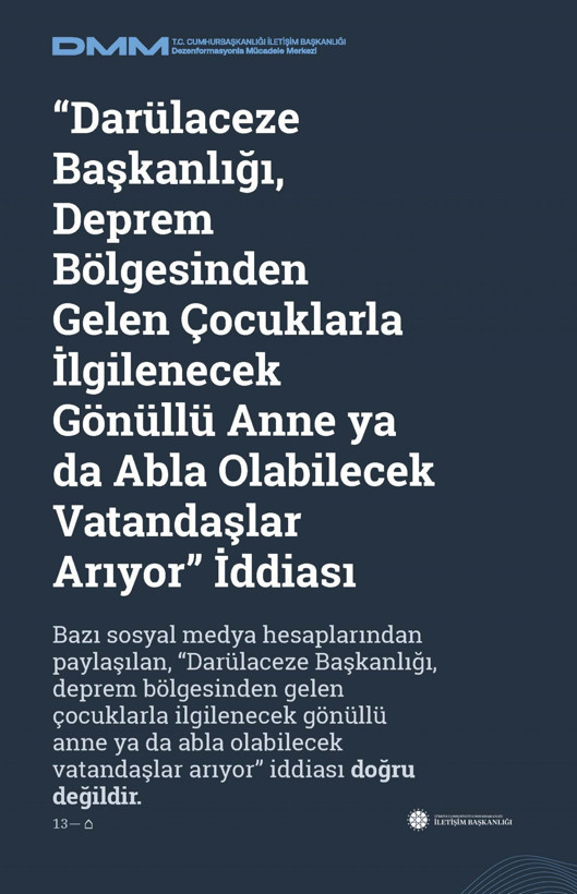 İletişim Başkanlığı'ndan vatandaşları doğru yönlendirmek adına 'Deprem Dezenformasyon Bültenleri': Yalan ve Hakikat karşı karşıya getirildi - Resim: 69