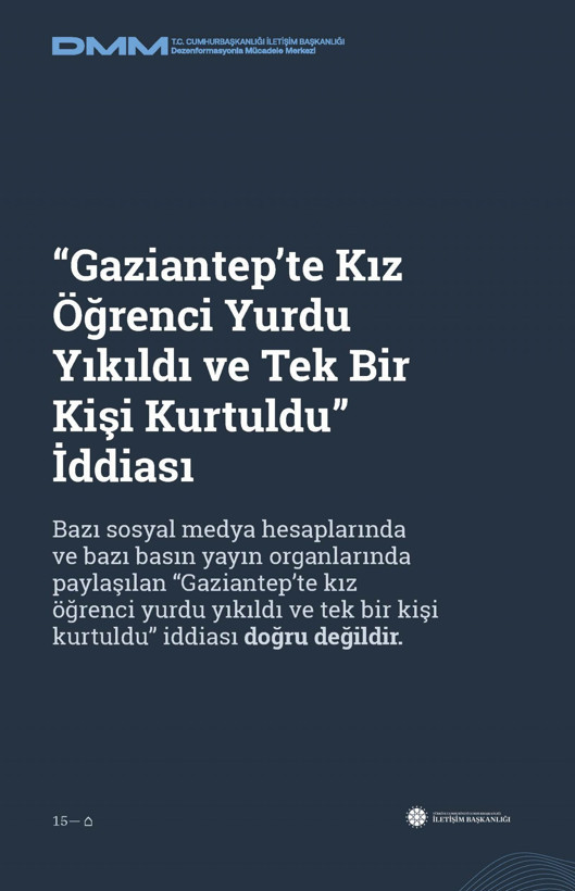 İletişim Başkanlığı'ndan vatandaşları doğru yönlendirmek adına 'Deprem Dezenformasyon Bültenleri': Yalan ve Hakikat karşı karşıya getirildi - Resim: 71