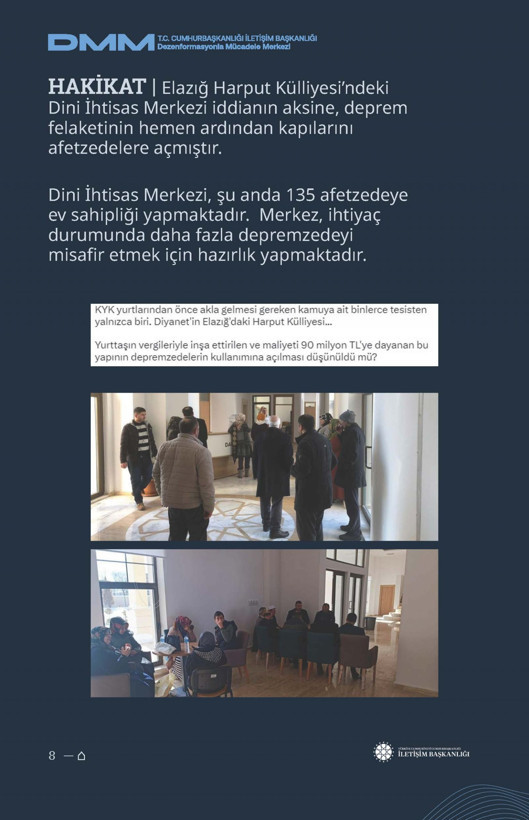 İletişim Başkanlığı'ndan vatandaşları doğru yönlendirmek adına 'Deprem Dezenformasyon Bültenleri': Yalan ve Hakikat karşı karşıya getirildi - Resim: 147