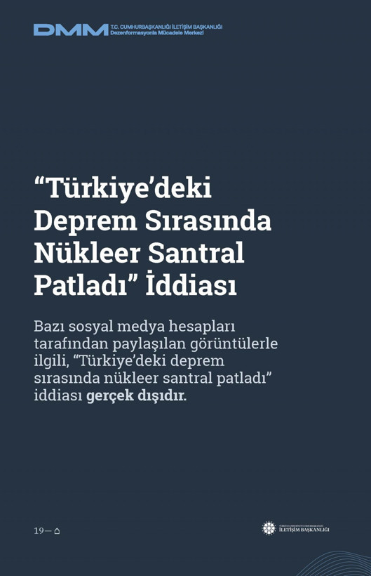 İletişim Başkanlığı'ndan vatandaşları doğru yönlendirmek adına 'Deprem Dezenformasyon Bültenleri': Yalan ve Hakikat karşı karşıya getirildi - Resim: 75
