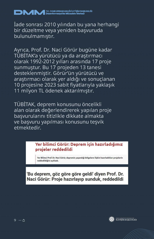 İletişim Başkanlığı'ndan vatandaşları doğru yönlendirmek adına 'Deprem Dezenformasyon Bültenleri': Yalan ve Hakikat karşı karşıya getirildi - Resim: 32