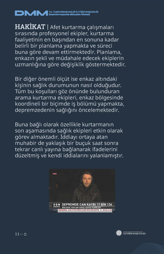 İletişim Başkanlığı'ndan vatandaşları doğru yönlendirmek adına 'Deprem Dezenformasyon Bültenleri': Yalan ve Hakikat karşı karşıya getirildi - Resim: 93