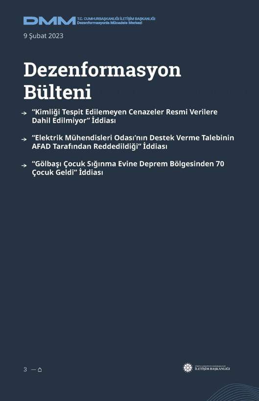 İletişim Başkanlığı'ndan vatandaşları doğru yönlendirmek adına 'Deprem Dezenformasyon Bültenleri': Yalan ve Hakikat karşı karşıya getirildi - Resim: 59