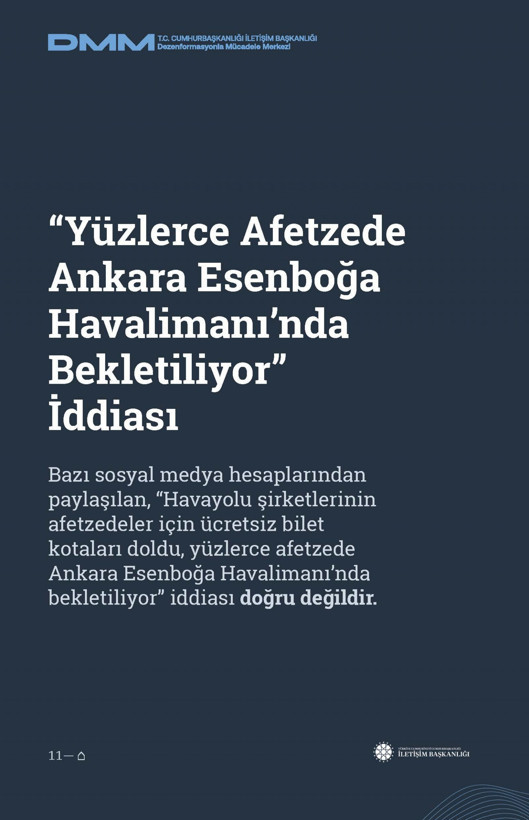 İletişim Başkanlığı'ndan vatandaşları doğru yönlendirmek adına 'Deprem Dezenformasyon Bültenleri': Yalan ve Hakikat karşı karşıya getirildi - Resim: 150