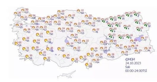 Pastırma sıcakları yolda! 6-7 derece birden yükselecek! Meteoroloji gün gün açıkladı: İstanbul, Ankara, İzmir 20-24 Ekim hava durumu - Resim: 21