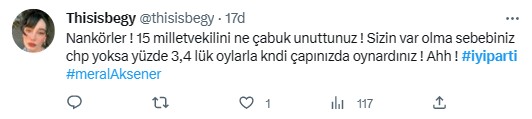 İYİ Parti Genel Başkanı Meral Akşener'in Genel İdare Kurulu ile yaptığı toplantının sona ermesinin ardından sosyal medyadan gelen tepkiler çığ gibi büyüyor! - Resim: 15